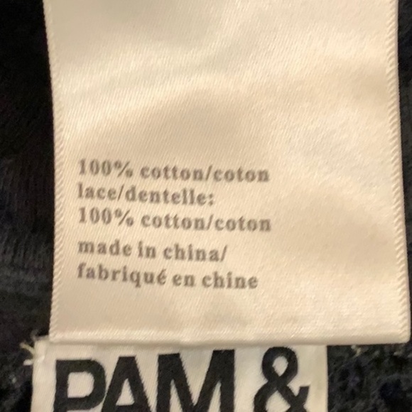 ❤️ 4 /$25 SALE! Pam & Gela Black Lace Sweatshirt Sz Petite XS Open Back Sweater - Picture 9 of 10